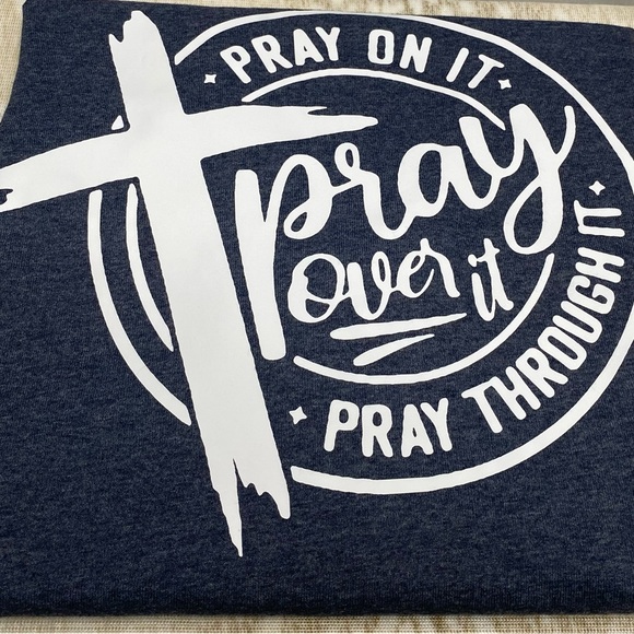 Elle Pray On It, Over It, Through It Short Sleeve Tee - Picture 9 of 9
